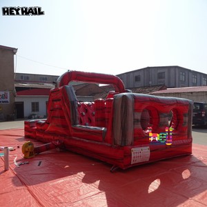Carrera de obstáculos inflable seca y húmeda de PVC comercial personalizable para adultos para exteriores - Product Image 2