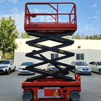 Plateforme élévatrice électrique compacte pour intérieur, plateforme de travail aérienne, élévateur à ciseaux autopropulsé pour l'entretien des ateliers en espaces étroits