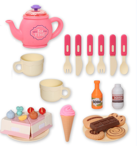 <span class=keywords><strong>Jeu</strong></span> de bricolage éducatif pour filles, Mini jouet de <span class=keywords><strong>thé</strong></span> de l'après-midi, ensemble de jouets de cuisine, jouet de gâteau - Product Image 6