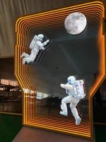 Enseigne LED personnalisée multi-couches effet néon Abyss Infinity, miroir mural 3D coloré pour bureau, boutique ou maison, installation facile à suspendre
