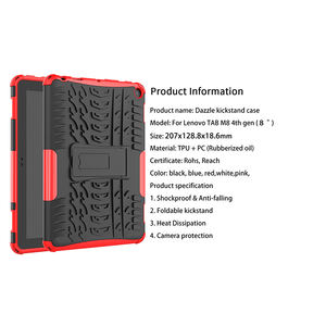 Pare-chocs 2 en 1 TPU PC support pliant robuste 8 <span class=keywords><strong>pouces</strong></span> étui pour tablette pour <span class=keywords><strong>Lenovo</strong></span> Tab M8 Gen 4 TB-300FU 8 <span class=keywords><strong>pouces</strong></span> 2023 mince <span class=keywords><strong>housse</strong></span> antichoc - Product Image 6