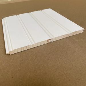 White Primed Pine Wood T&G Wainscoting Panels Interior Wall Molding Tongue and Groove for Hotel and Hospital <b>Ceiling</b> - Product Image 6