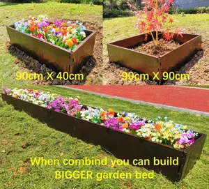 24cm altura 90cm comprimento flexível fácil instalação revestimento do pó aço Metal Garden Edging