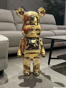 Hiện Đại Sáng Tạo Thép Không Gỉ Bạo Động Gấu Bức Tượng Động Vật Mô Hình Nhà TV Tủ Trang Trí Trong Phim Hoạt Hình Sợi Thủy Tinh Nhựa Thủ Công Mỹ Nghệ - Product Image 3