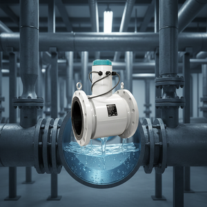 <span class=keywords><strong>D</strong></span>ébitmètre numérique à section variable pour canaux ouverts et eaux usées, raccord à bride - Product Image 1