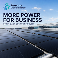 Panneau solaire monocristallin BC à haute efficacité 550-660W pour les projets commerciaux, industriels et utilitaires