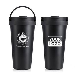 Custom Logo Double Wall Vacuum 500ml <b>Small</b> Matte Coffee Mug Stainless Steel Insulated Drink Tumbler Gift Cup - Product Image 6