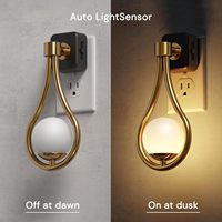 Lampe de nuit moderne LOHAS en forme de boule 330 °   Lampe de nuit LED rotative de luxe, lumière blanche douce et chaude, à intensité variable, pour chambre à coucher, couloir