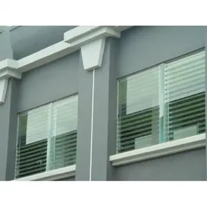 Qualidade Outdoor Electric Alumínio Alloy Frame Glass Shutters Preço barato ajustável vidro Louver Window Motorized Jalousie