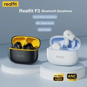 Realfit <span class=keywords><strong>F3</strong></span> ANC Active Noices Annulation BT Écouteurs ENC Appel HIFI Stéréo Superb Bass Écouteurs sans fil Sport Gaming - Product Image 3