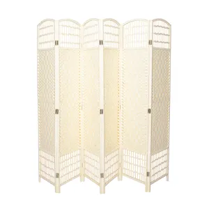 Hand woven folding privacy screen 4 panel folding screen screen 4panel room divider
