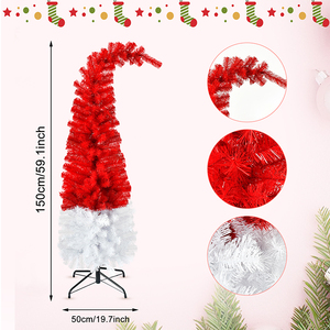 <span class=keywords><strong>Sapin</strong></span> <span class=keywords><strong>de</strong></span> Noël artificiel personnalisable <span class=keywords><strong>de</strong></span> 150 cm, design rouge <span class=keywords><strong>et</strong></span> <span class=keywords><strong>blanc</strong></span>, fantaisie, pour décorations <span class=keywords><strong>de</strong></span> Noël - Product Image 4