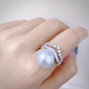 Base para Anillo de Plata S925 con Espacio para Perlas de 10-13mm, Accesorio para Joyería de Plata, Base para Anillos de Diamantes - Product Image 3