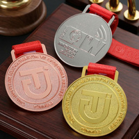 Médailles de sport personnalisées en alliage de zinc avec logo en relief haute définition, 3 couleurs, médailles métalliques personnalisées pour le sport