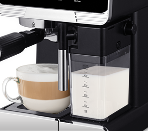 Máquina de café expreso multifuncional italiana, <span class=keywords><strong>cafetera</strong></span> <span class=keywords><strong>programable</strong></span> personalizada de 20 bares con pantalla táctil grande y Espumador de leche para hoteles - Product Image 6