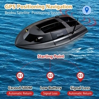 Barco Cebador de Pesca de Plástico TUOLI TLB009 con Control Remoto GPS, Alcance de 500m, Carga Útil de 8kg, Nivel de Resistencia a las Ondas 6-7