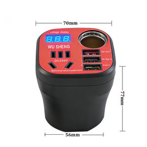 <span class=keywords><strong>Adaptateur</strong></span> de véhicule 8 ports DC 12V vers 220V AC, étanche, avec double chargeur USB, <span class=keywords><strong>prise</strong></span> d'alimentation, convertisseur AC - Product Image 2