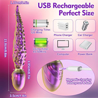 Vibromasseur anal de tentacule de pieuvre USB Gode rotatif à 360 ° pour femmes Masseur de prostate de mamelon de vagin Jouets sexuels érotiques pour hommes femmes