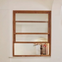 Ventana Corredera Vertical de Aleación de Aluminio Impermeable con Color Personalizado, Kit de Herrajes, para Renovación de Cocina, Hogar y Hotel, Resistente al Viento