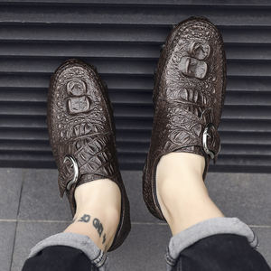 Grande taille 38-<span class=keywords><strong>47</strong></span> <span class=keywords><strong>chaussures</strong></span> <span class=keywords><strong>bateau</strong></span> en cuir de vachette véritable motif crocodile <span class=keywords><strong>chaussures</strong></span> bonnet - Product Image 2