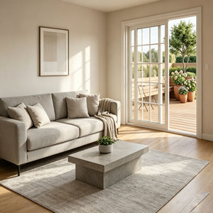 Puertas Corredizas de <span class=keywords><strong>Vinilo</strong></span> Personalizadas de Fábrica con Vidrio Aislante de Argón de Baja Emisividad Energy Star, Certificación AAMA NFRC, Paquete para Contratistas - Product Image 3