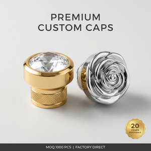 Bouchon de parfum ovale en alliage de zinc de haute qualité OEM, avec couvercle métallique personnalisé gravé du blason et des initiales pour la parfumerie - Product Image 6