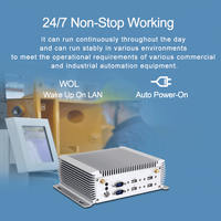 Mini PC industriel sans ventilateur Intel Core I7 4650U Ordinateur de bureau pour projecteur 2*RJ45 6*RS232 RS485 RS422 Prise en charge 3G 4G LTE AES-NI