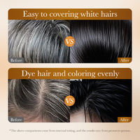 Shampoo colorant capillaire noir à l'extrait d'huile d'argan 500 ml, OEM ODM personnalisé, couleur longue durée, hydratant, couvre les cheveux blancs, teinture capillaire