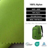 Tissu Jacquard 100% Nylon 400D*400D 200GSM Coupe-Vent et Résistant aux Déchirures pour Bagages d'Extérieur, Auvents, Sacs à Dos avec Revêtement PU/PVC/TPU/TPE