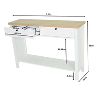 Offre Spéciale Vente en gros de meubles européens anciens, table console en bois blanc avec tiroirs