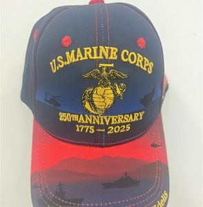 <strong>Marine</strong> Corps 250th Anniversary 3D Embroidery Denim 6-Panel Unisex Hat Adjustable Metal Buckle Front Logo Retro <strong>Marine</strong> Summer <strong>Cap</strong> - Product Image 6