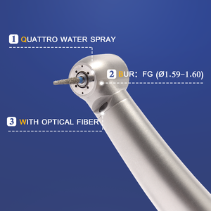 Consumibles dentales pieza de mano mini turbina de aire de cabeza de alta velocidad para acoplamiento rápido LED suministros médicos máquina de blanqueamiento dental - Product Image 3