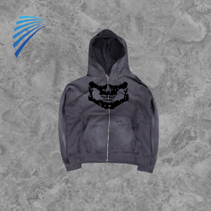 Hombres de alta calidad Regular Fit Terry Digital Impreso Logo Cremallera Sudadera con capucha Transpirable Ecológico Pantalones - Product Image 1