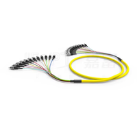 Kabel Patch Fiber Optik 12 Core LC SC FC ST UPC OS2 1310 1550nm PVC LSZH Low Loss untuk FTTH Data Center