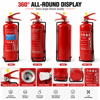 Extincteur à poudre sèche portable 1-12 kg ABC DCP en acier inoxydable certifié KIWA TUV Rheinland pour la maison et l'industrie