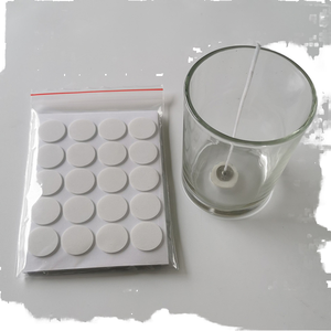 WS02 고품질 2cm 흰색 원형 점 양면 테이프 양초 심지 스티커 - Product Image 4