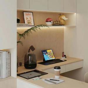Ensemble de chambre à coucher moderne et minimaliste avec rangement intégré, armoire tatami, lit coffre, bureau - pour la maison, l'école ou la salle de sport - Product Image 2