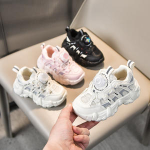 2025 Primavera Release Zapatos deportivos para niños Malla transpirable con hebilla giratoria para niños y niñas Zapatos cómodos para papá - Product Image 4