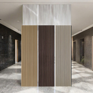 Panel <span class=keywords><strong>de</strong></span> Pared Acústico Ignífugo e Impermeable, Panel <span class=keywords><strong>de</strong></span> Chapa <span class=keywords><strong>de</strong></span> Madera, Listones Decorativos 3D, Paneles Acústicos para Decoración <span class=keywords><strong>de</strong></span> Paredes Interiores - Product Image 1