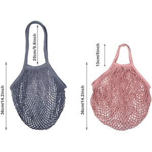 Moda di buona qualità zero rifiuti riutilizzabili Net Bag produrre sacchetti Eco Friendly <span class=keywords><strong>in</strong></span> maglia di cotone Shopping Bag - Product Image 3