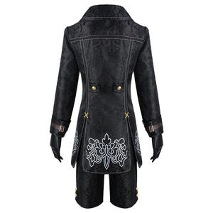 Costume d'Halloween NieR: Automata <span class=keywords><strong>2B</strong></span> <span class=keywords><strong>Cosplay</strong></span> Robe noire 9S Ensemble complet Tissu polyester - Product Image 5