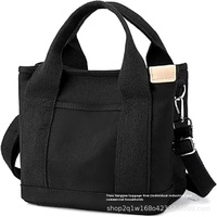 Bolso de mano de gran capacidad para mujer sencillo que combina con todo, nuevo bolso de mano pequeño Bento de lona de primavera y verano con cierre de cremallera