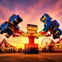 Manège Energy Storm, 32 places, attraction de parc d'attractions, couleurs personnalisables pour les événements de carnaval en plein air