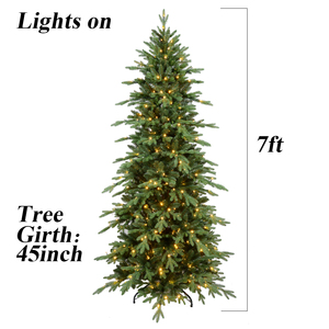 2024 Arbre de Noël ignifuge et écologique 5-10ft PE PVC Offre Spéciale d'arbre de Noël vert mélangé avec support - Product Image 6