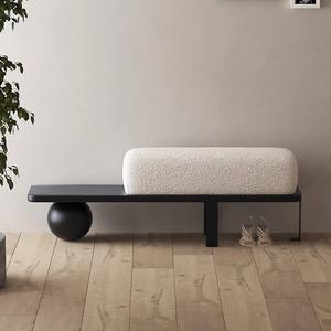 Nordic Style Shoe Changing <b>Stool</b> With Cushion Space Saving Entrance Bench For Home <b>Dressing</b> Room - Product Image 2