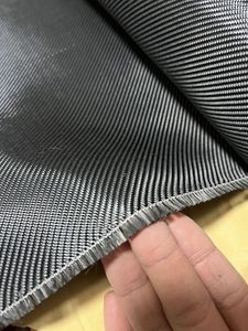 240gsm dệt Twill sợi carbon vải 1K-24K màu Đen Phụ tùng xe hơi chất liệu vải - Product Image 6