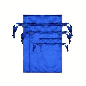 Pochette en velours de haute qualité avec cordon de serrage pour bijoux, bagues, colliers, boucles d'oreilles - Product Image 4