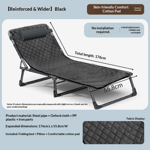 <span class=keywords><strong>Lit</strong></span> <span class=keywords><strong>pliant</strong></span> Oxford 2026 le plus vendu, doux pour la peau - Confort toutes saisons, facile à nettoyer pour le repos en plusieurs contextes - Product Image 2