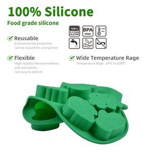 High-quality glove-shaped snowflake and snowman silicone Christmas <b>baking</b> <b>set</b> cake mold - Product Image 2