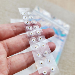 Semillas de orejas de cristal transparente personalizadas, pasta de acupuntura de belleza para pérdida de peso azul y roja, estimulación de puntos de oreja - Product Image 3